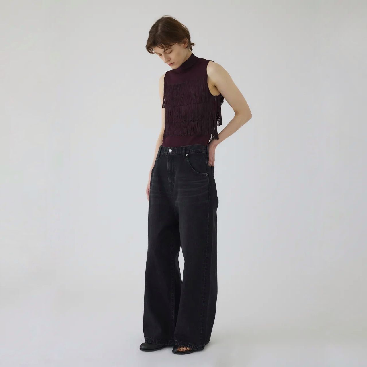 パンツ RIM.ARK Middle straight black denim 36 RIM.ARK - 【残り一点】Middle Straight Black Denim | ACRMTSM
