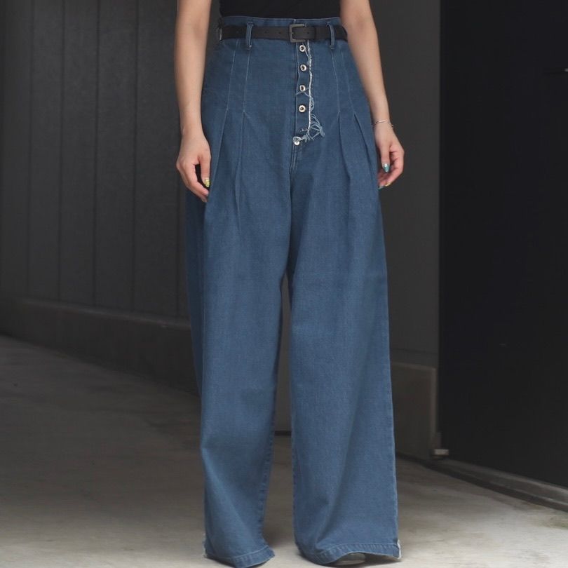 SOSHIOTSUKI - 【残り一点】Hi Waist Baggy Denim Pants