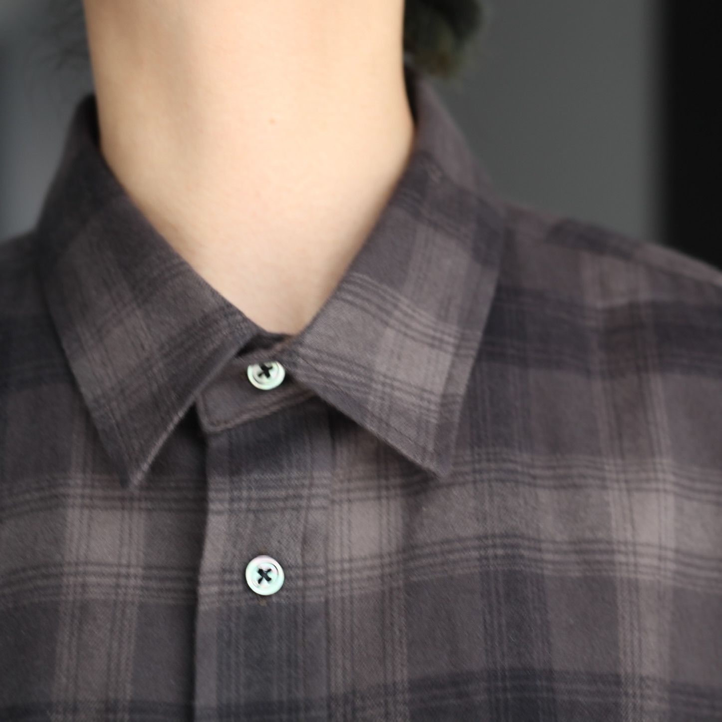 stein - 【残り一点】Oversized Cotton Flannel Shirt | ACRMTSM ...