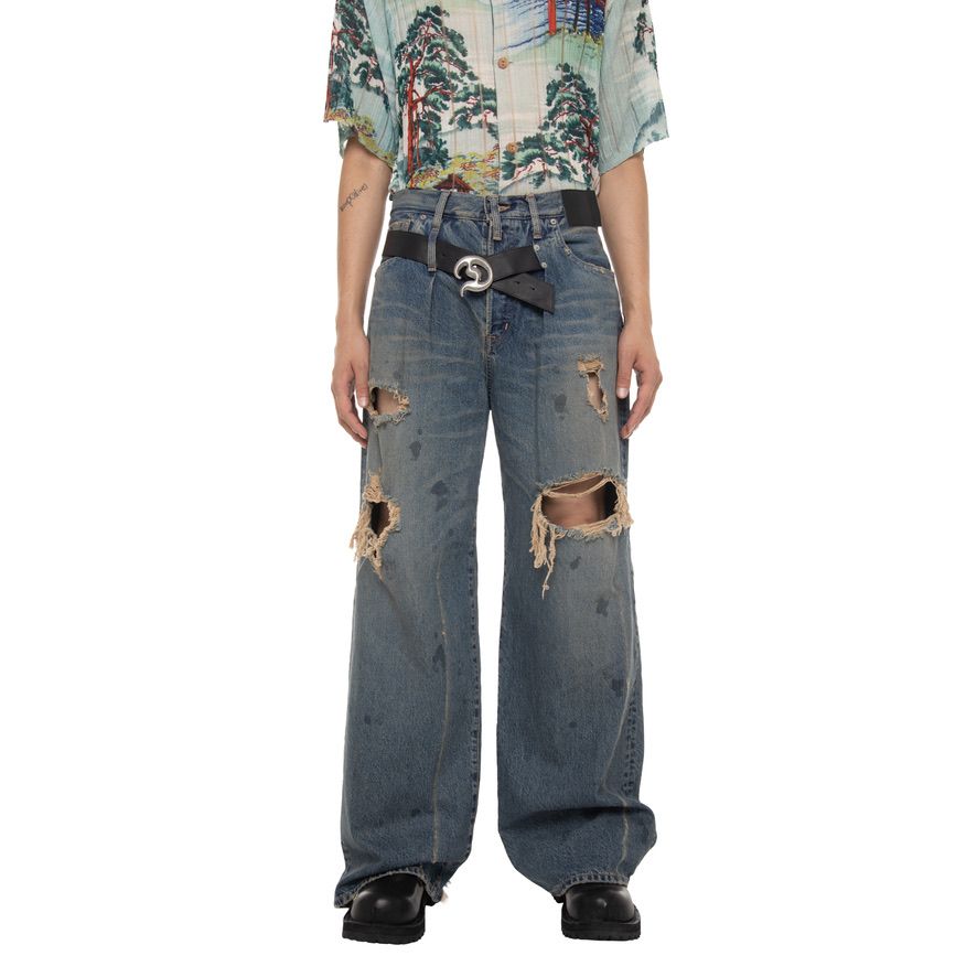 【残り一点】"D"Buckle "80Year" Super Wide Denim Pants
