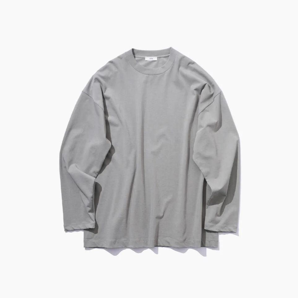 ATON - 【残り一点】Fresca Plate Oversized Long Sleeve T-shirt