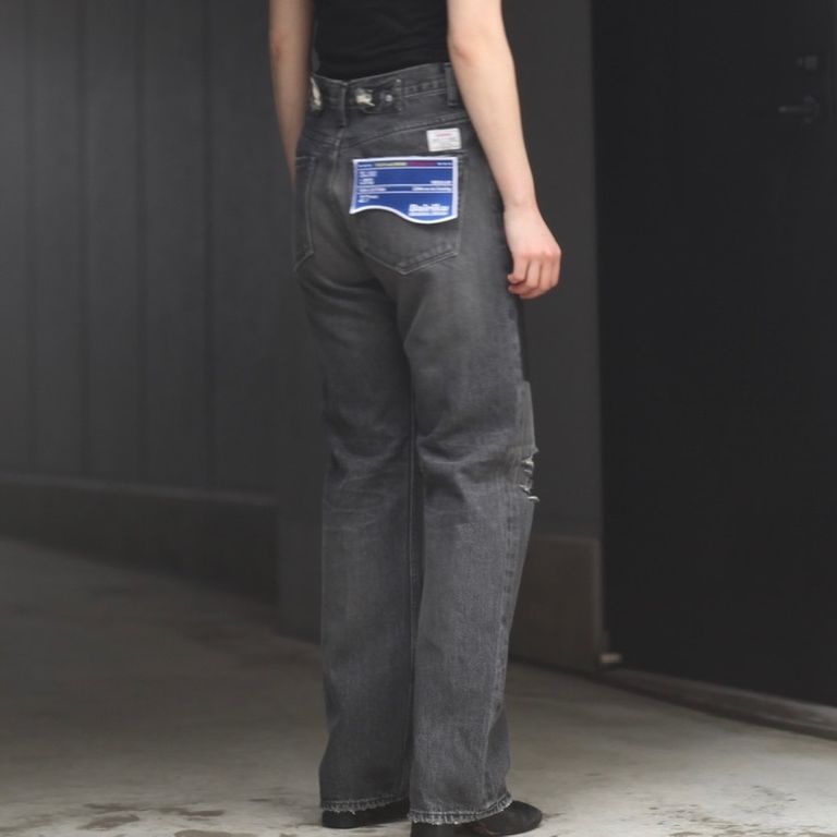 DAIRIKU - 【残り一点】Painted  Leather Patch Slim Denim Pants | ACRMTSM