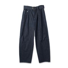 【残り一点】Barrel 1Tuck Wide Denim Pants with Long Belt