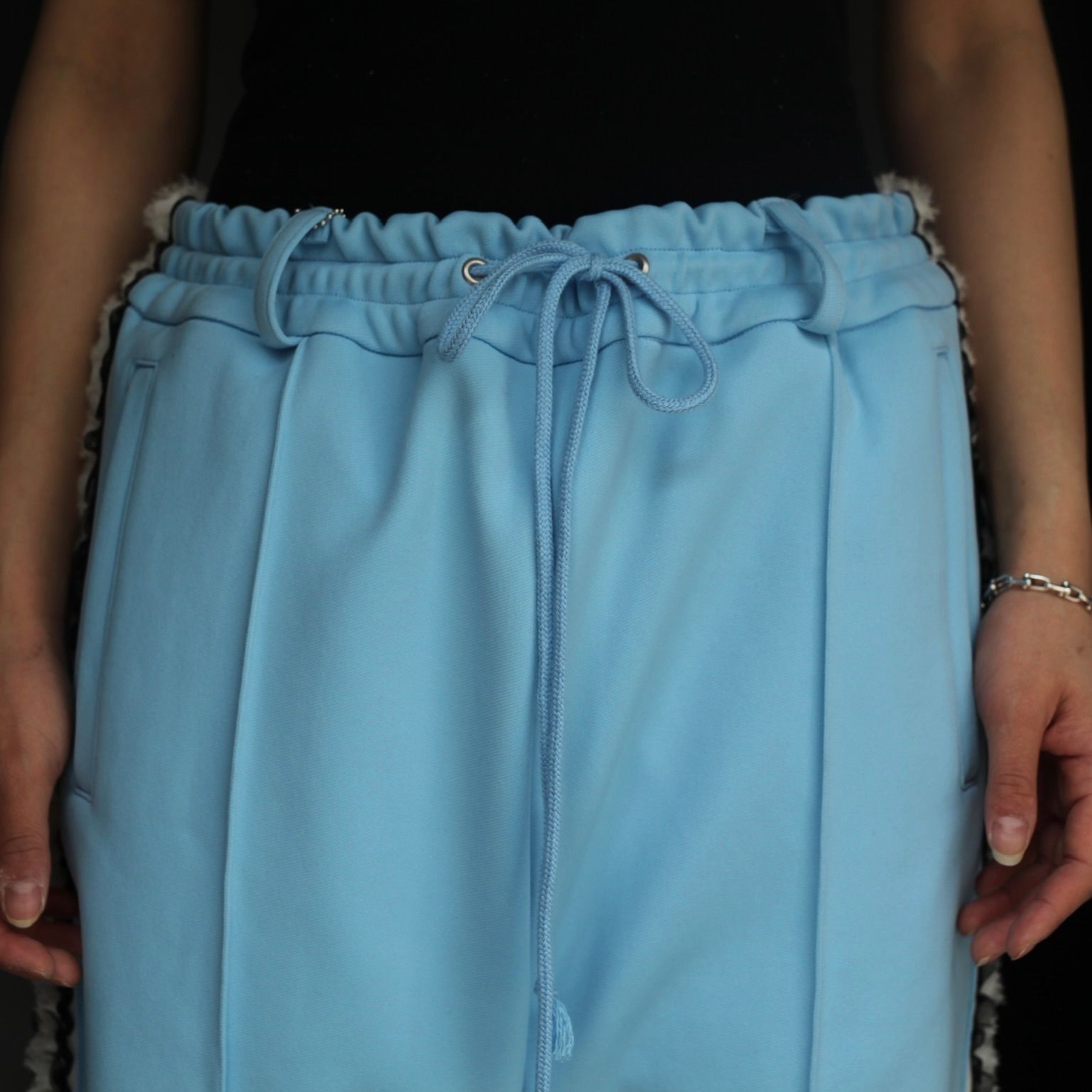 el conductorH - 【残り一点】Frill Side Line Jersey Trousers 