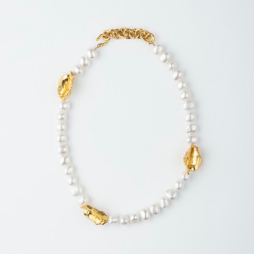 【お取り寄せ注文可能】Rose Petals Baroque Pearl Necklace