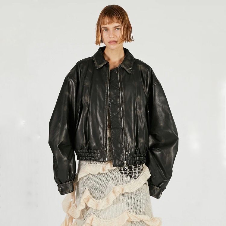 【残り一点】Flight Leather Bomber Jacket