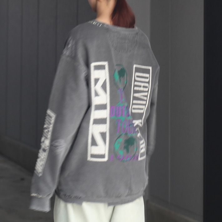 【残り一点】Bootleg DIY Crew Sweat With Repaired(OUTSIDE TOUR)