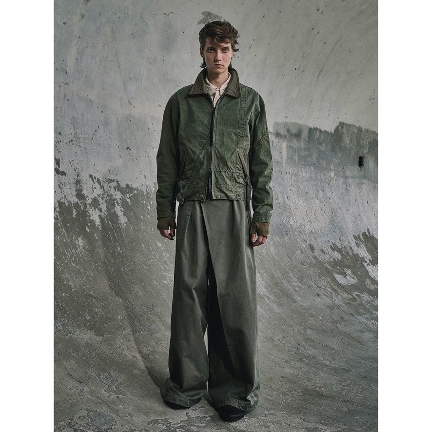 【残り一点】Wrapped Work Trousers With Night-Cut(AGED TWILL)