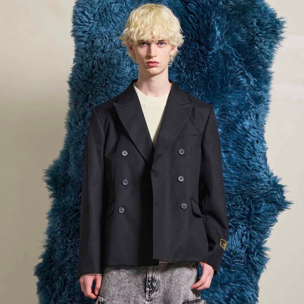 【残り一点】72/2 4Colors Chambray Wool Double Jacket
