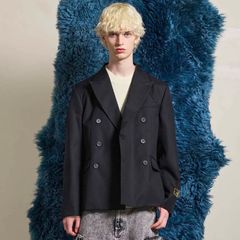 【残り一点】72/2 4Colors Chambray Wool Double Jacket