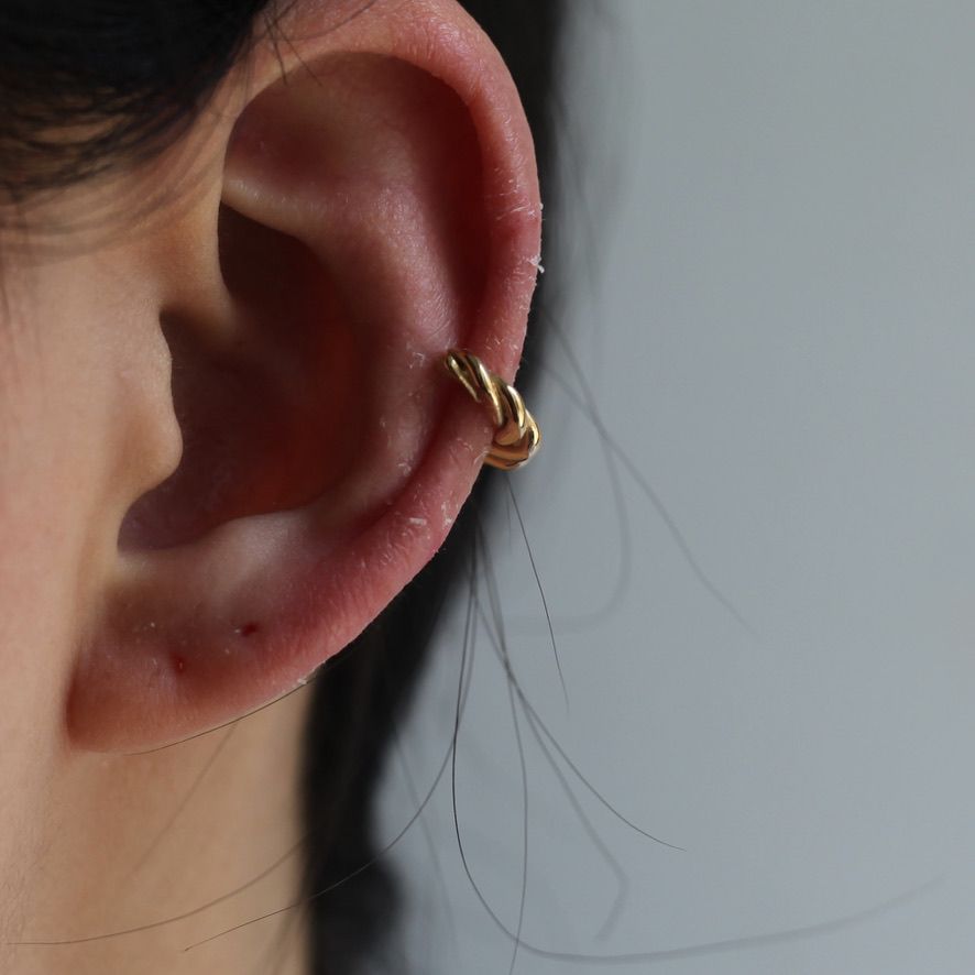 【お取り寄せ注文可能】Press Earcuff_SET 片耳用(GOLD）