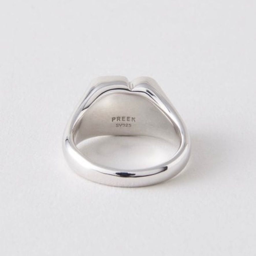 【お取り寄せ注文可能】Rough Heart Dalmatian Stone Ring(MD GRAY×SILVER)