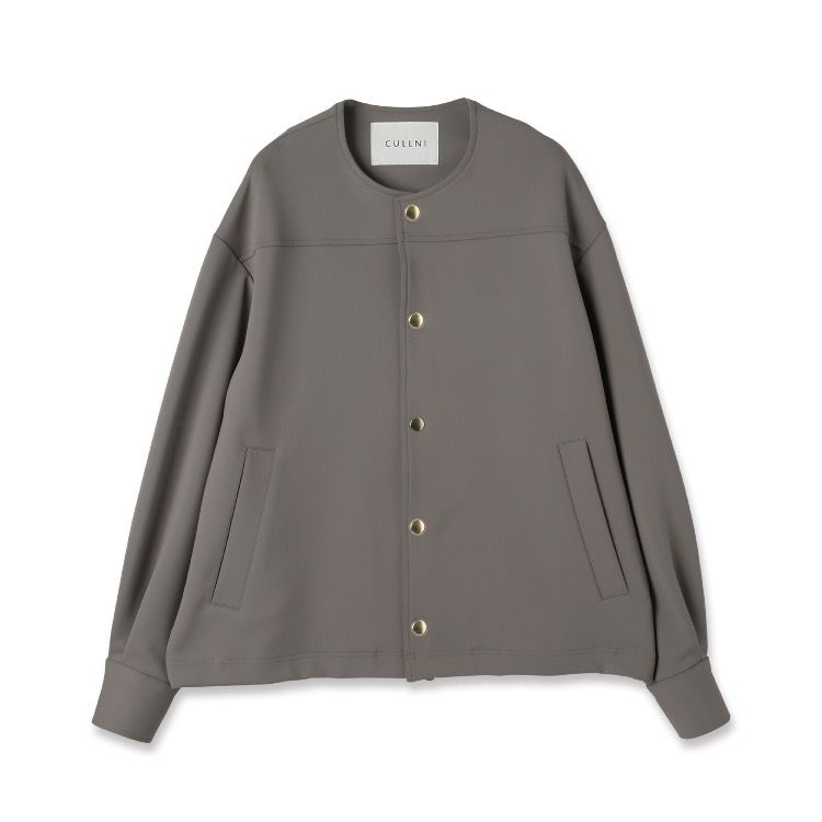 【残り一点】Double Cloth Collarless Dot Button Jacket