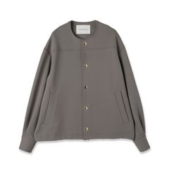 【残り一点】Double Cloth Collarless Dot Button Jacket