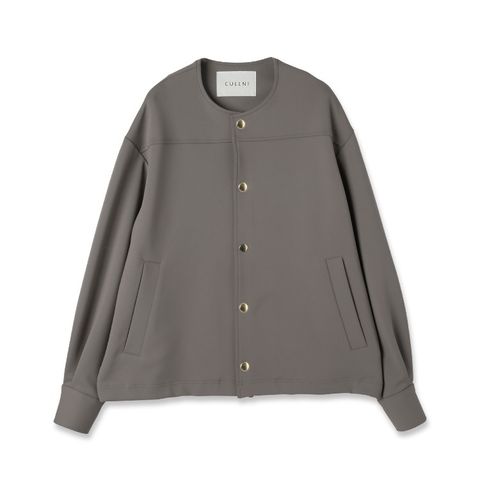 【残り一点】Double Cloth Collarless Dot Button Jacket