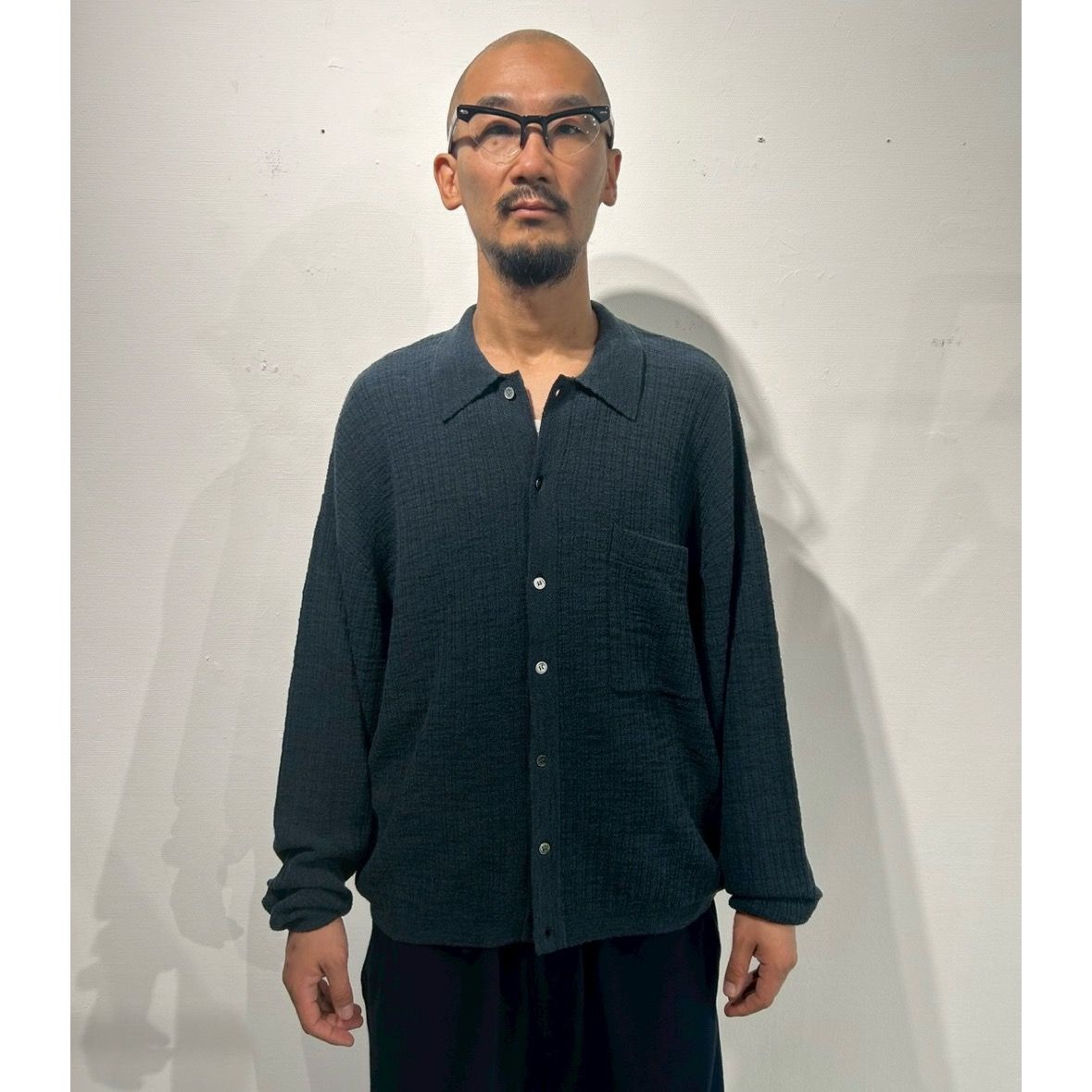 【残り一点】Crepe Knit Shirt