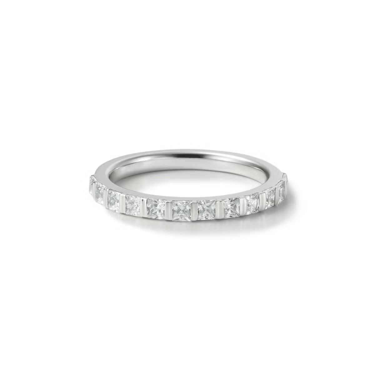 【お取り寄せ注文可能】Square Half Dia Ring(SILVER925)