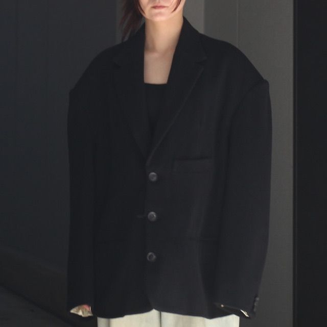 【残り一点】Round Big Shoulder Wool Cashmere Jacket