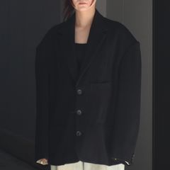 【残り一点】Round Big Shoulder Wool Cashmere Jacket