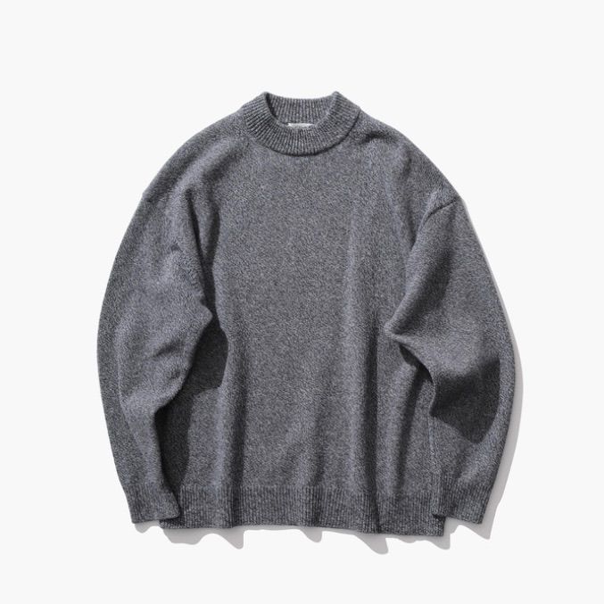 【残り一点】Wool Mouline Mockneck Sweater
