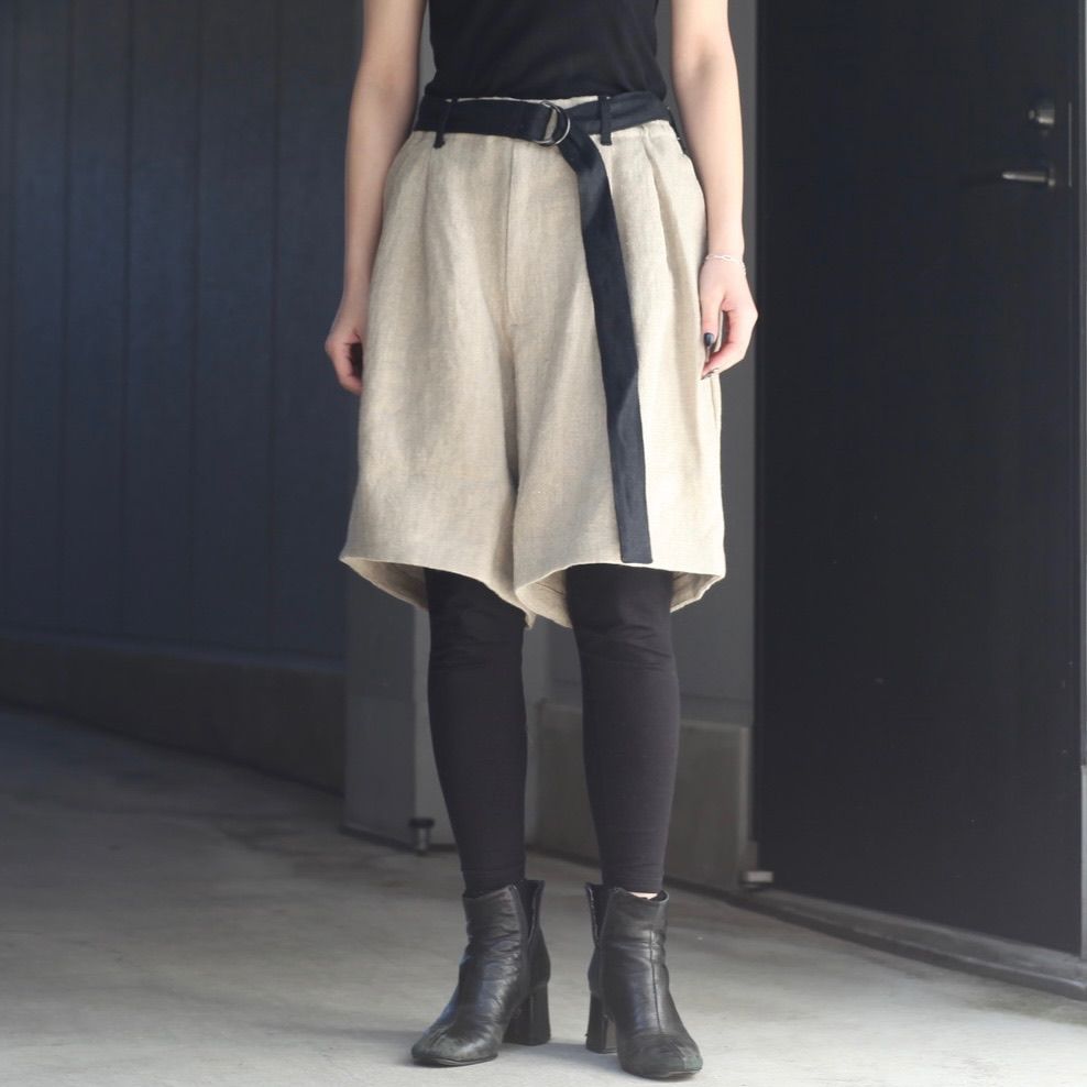【残り一点】セミウェットリネンショートパンツ