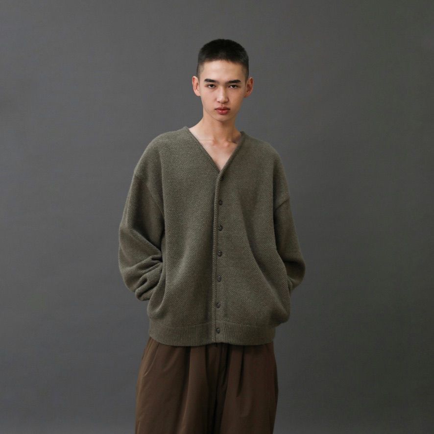 【残り一点】Moss Stitch V-Neck Cardigan