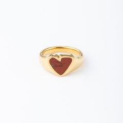 【お取り寄せ注文可能】Heart Stone Ring(RED×GOLD)