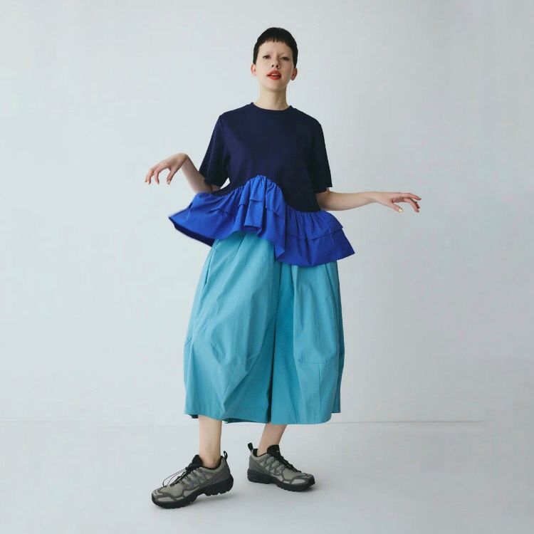 【残り一点】Frill Hem Ponte Tops