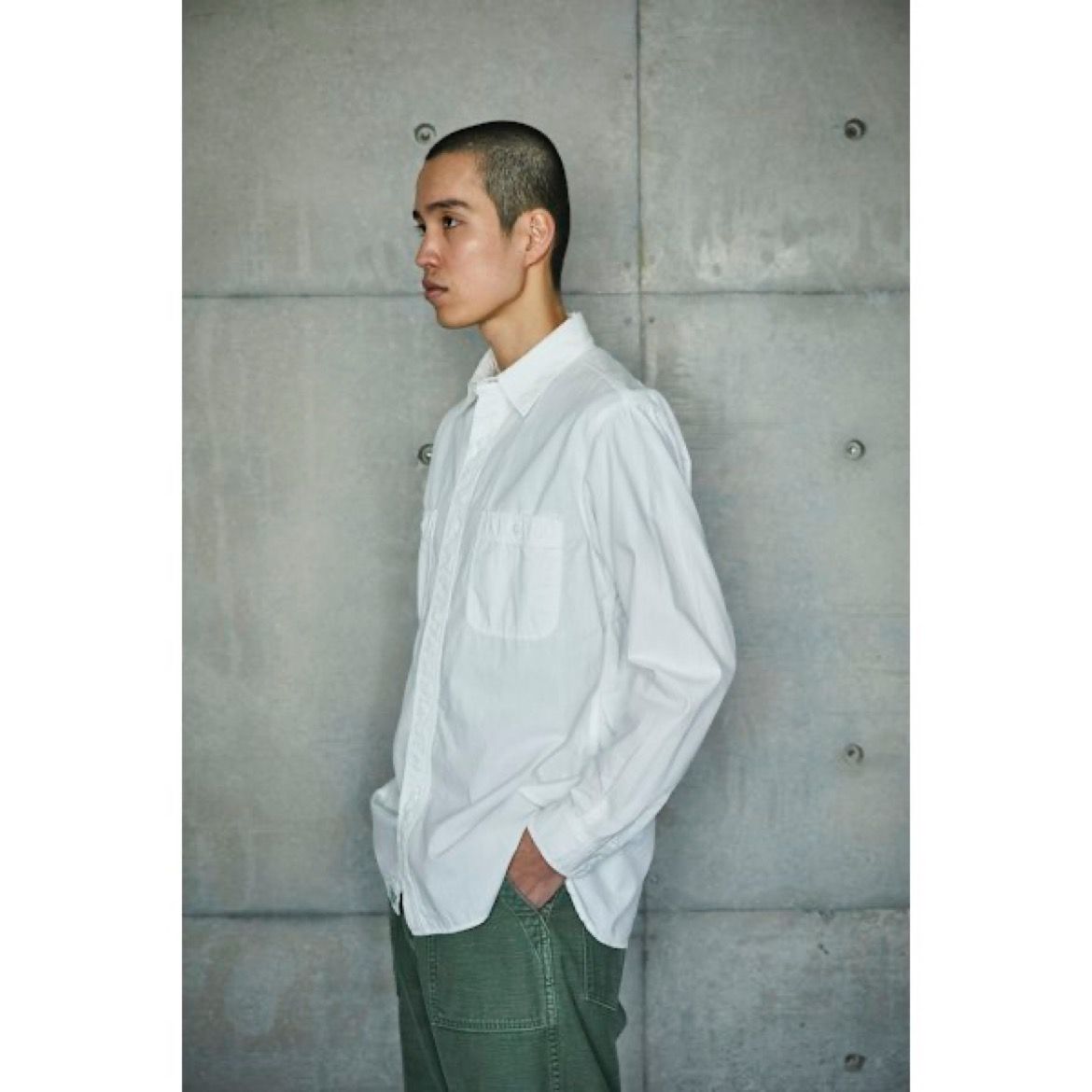 【残りわずか】White Chambray Work Shirt