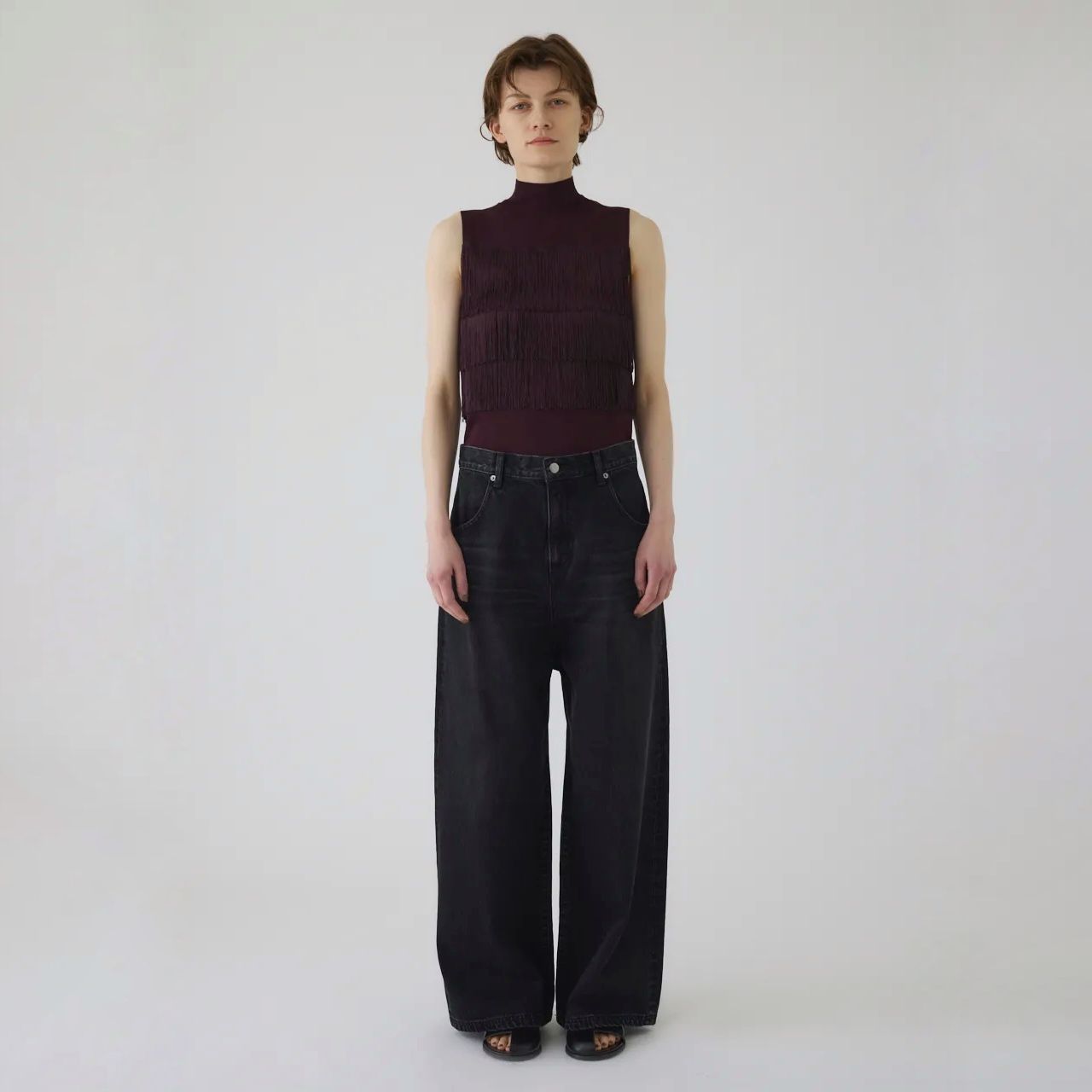 【残り一点】Middle Straight Black Denim