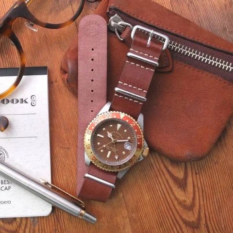 【お取り寄せ注文可能】BRWN GMT(CALF LEATHER×NYLON)