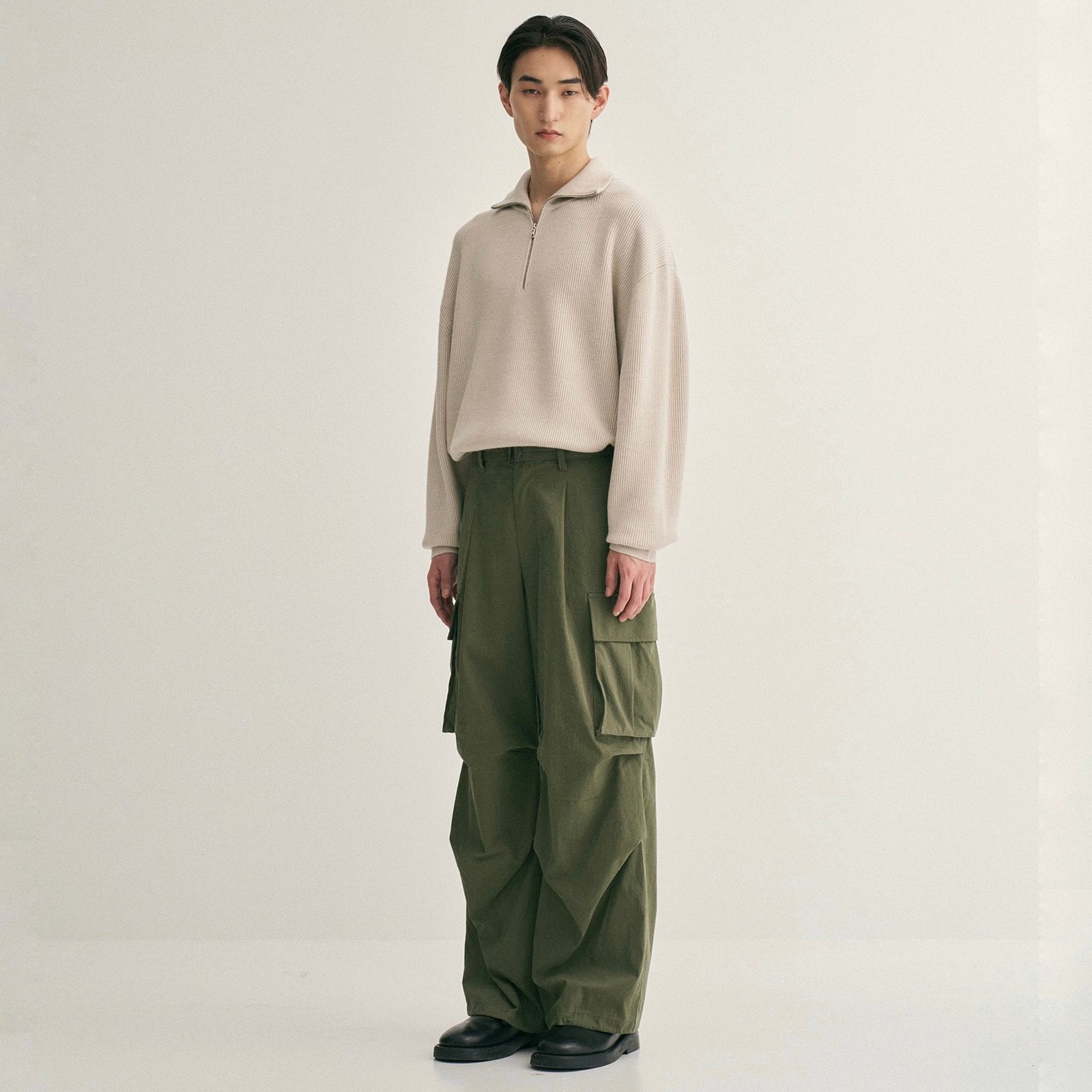【残り一点】Volume Half Zip Up Knit
