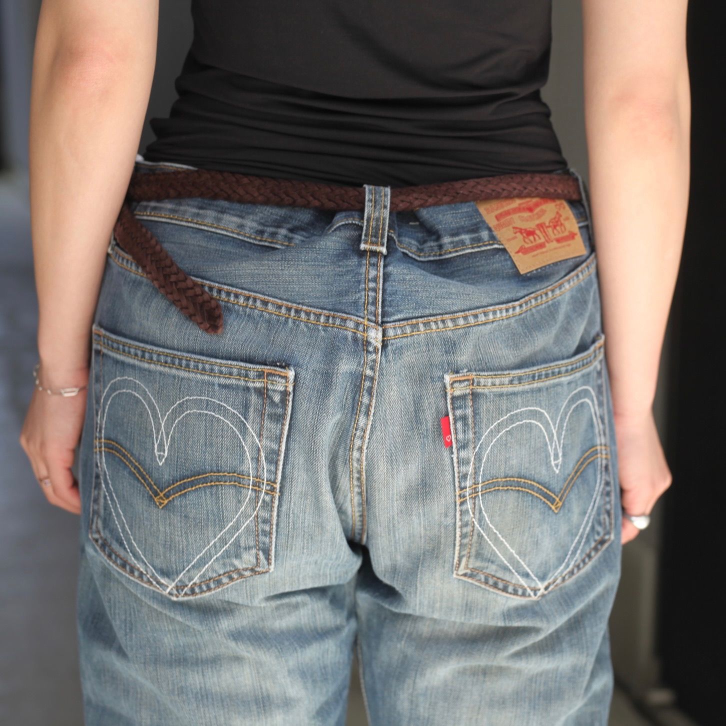 【残り一点】Vintage Levi's Heart Pocket Damage Denim_SIZE M