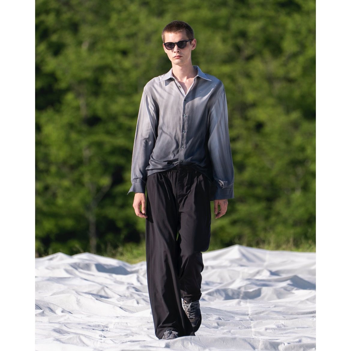【残り一点】Wool Washer Tropical 2pleated Easy Trousers