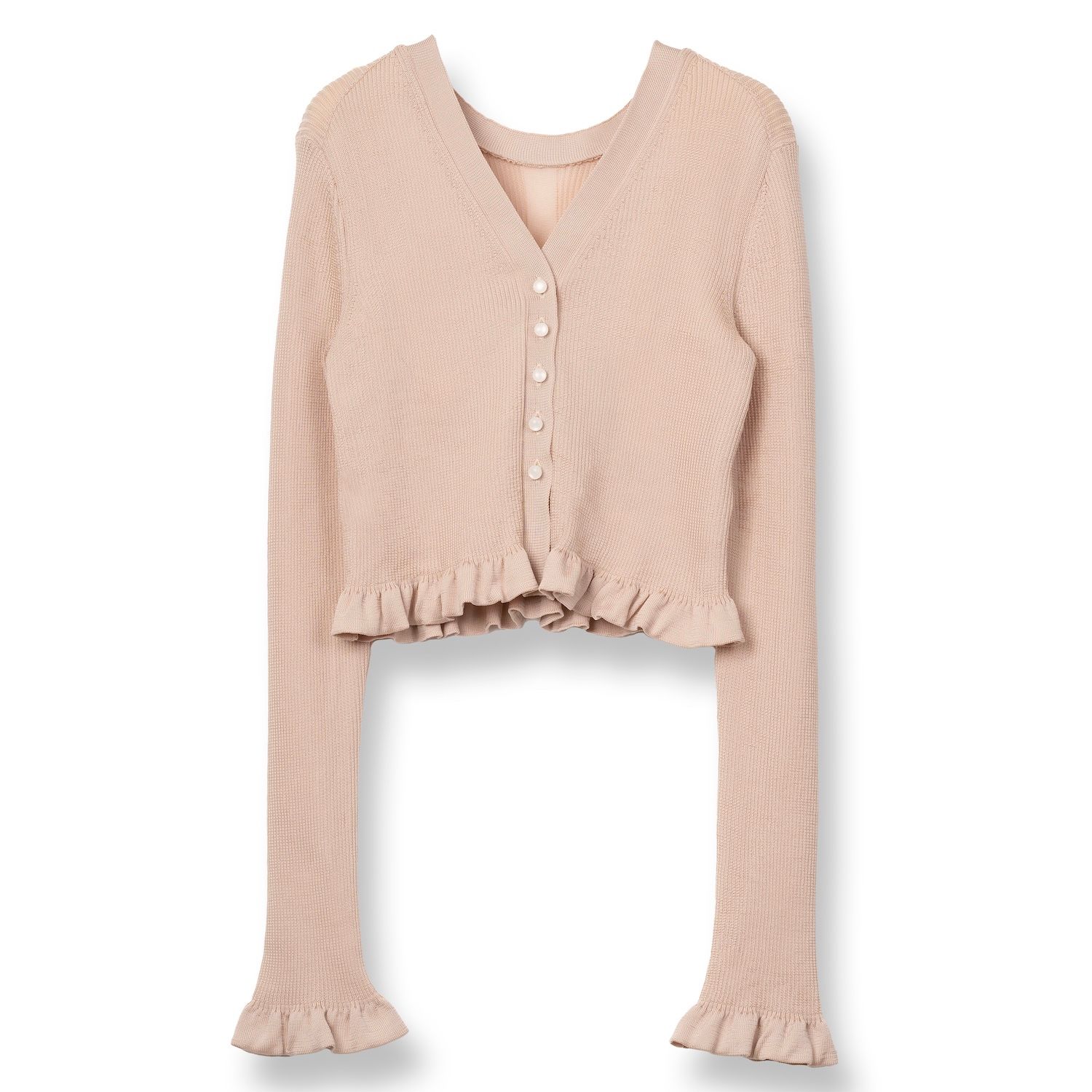 TAN - 【残り一点】2way Frills Cardigan | ACRMTSM ONLINE STORE