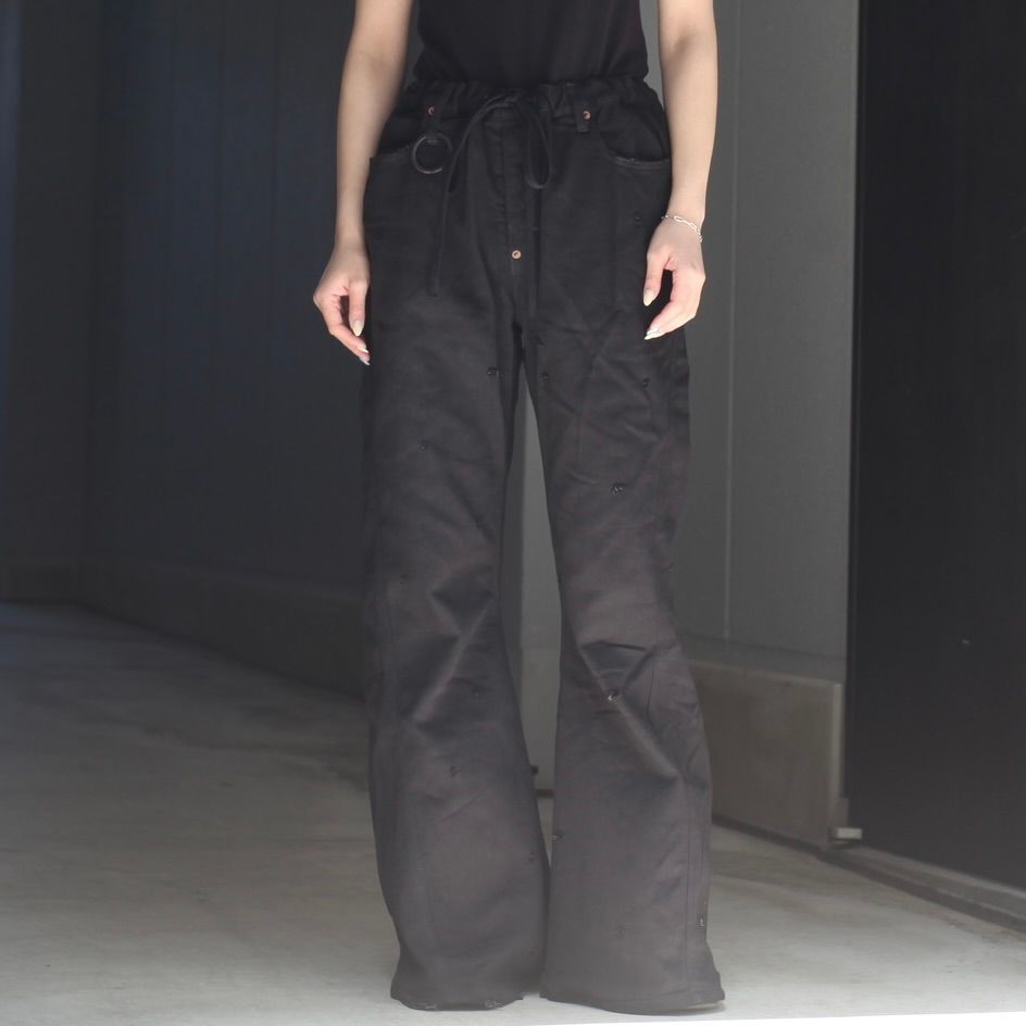 【残りわずか】Home Flare Jeans With Damaged(INLAY DENIM)
