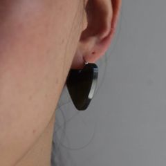 【残り一点】How Raw Heart Plate Earrings(両耳用）