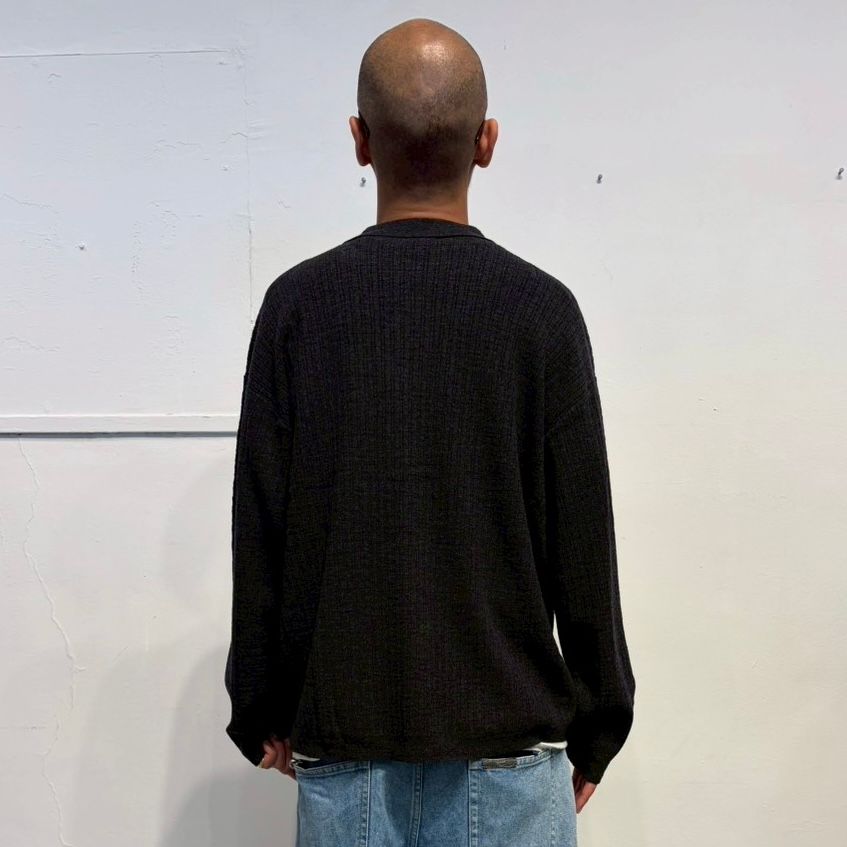 【残り一点】Rib Pattern Kint Shirt