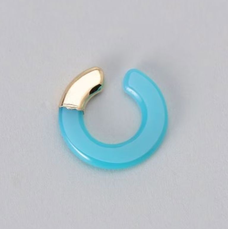 PREEK - 【残りわずか】Ukishima Sea Blue Chalcedony Ear Cuff(片耳用