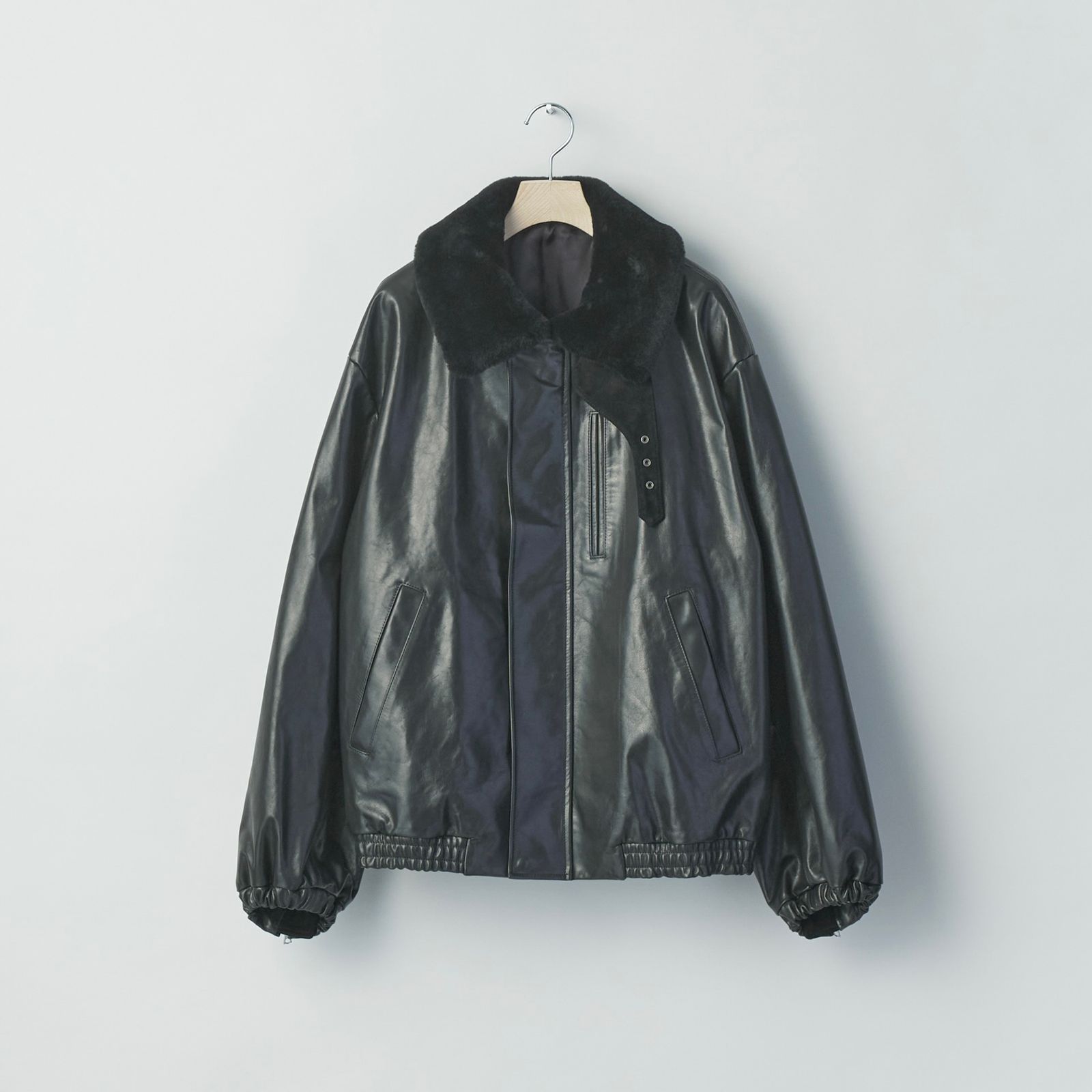 【残りわずか】Mouton Collar Calf Zip Jacket