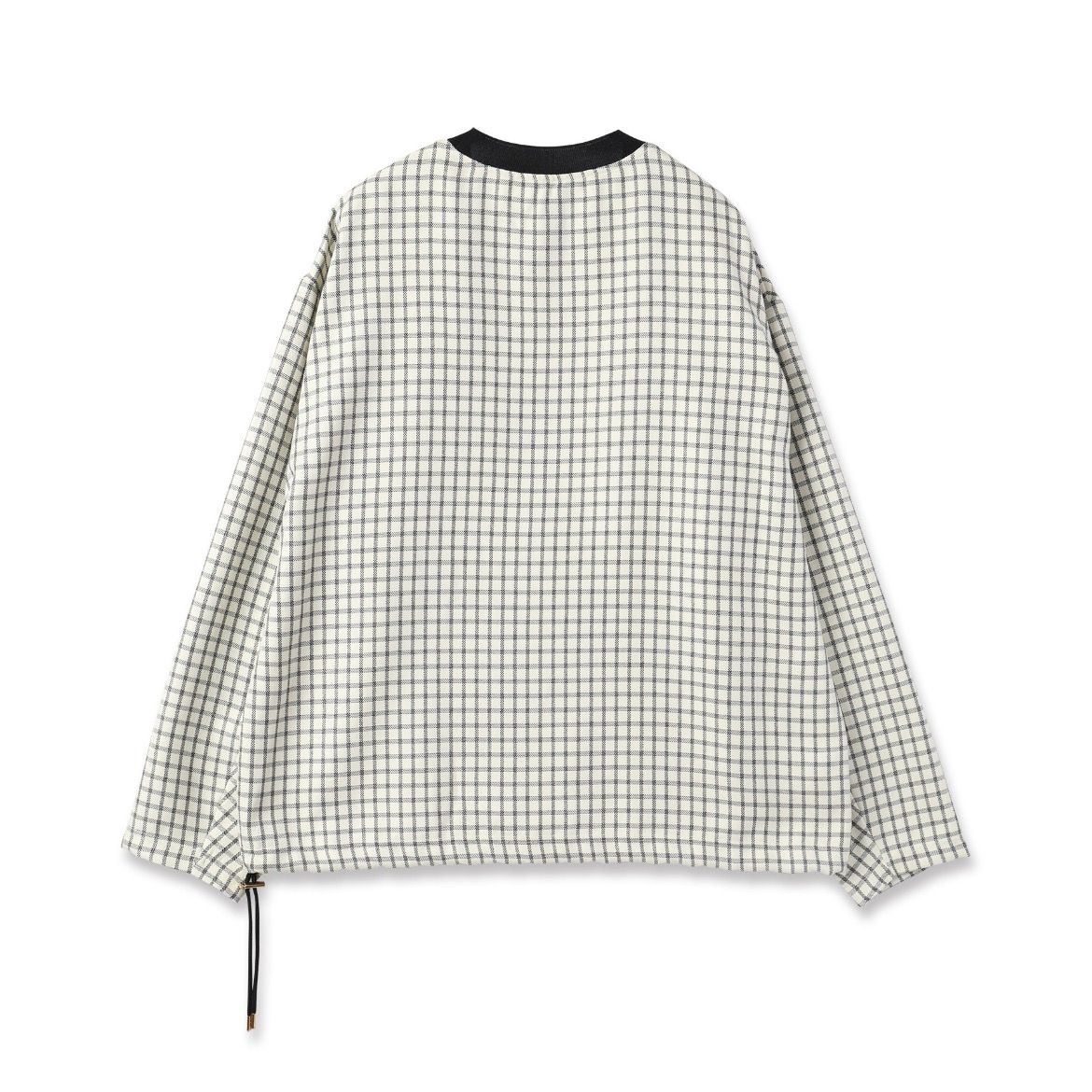 【残り一点】Check Drawstring Long Sleeve Pullover
