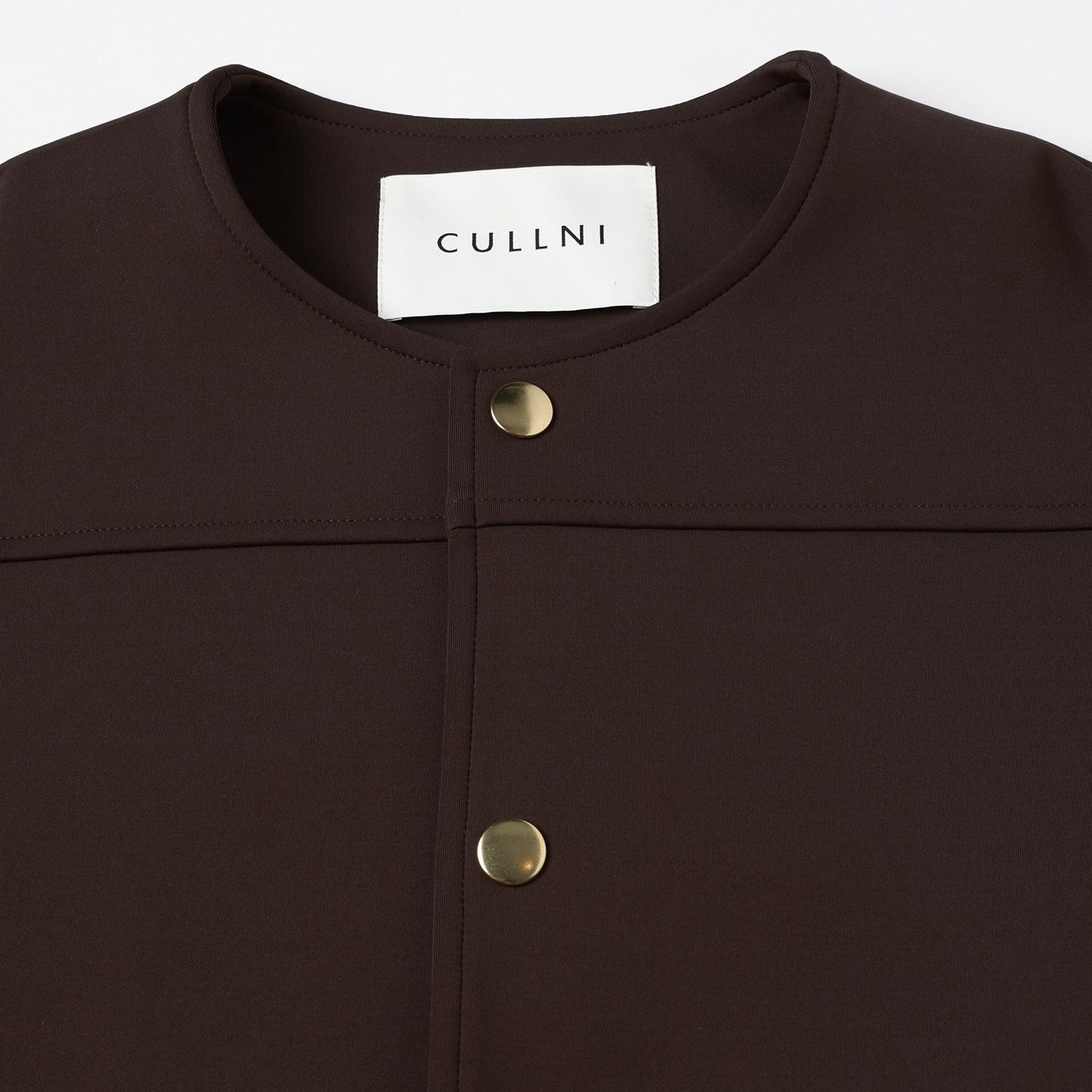 【残り一点】Double Cloth Collarless Dot Button Jacket