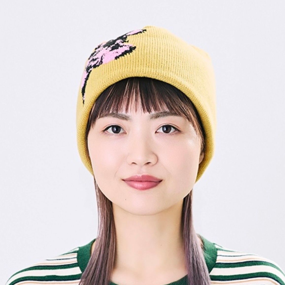 【残り一点】Cow Motif Jacquard Beanie