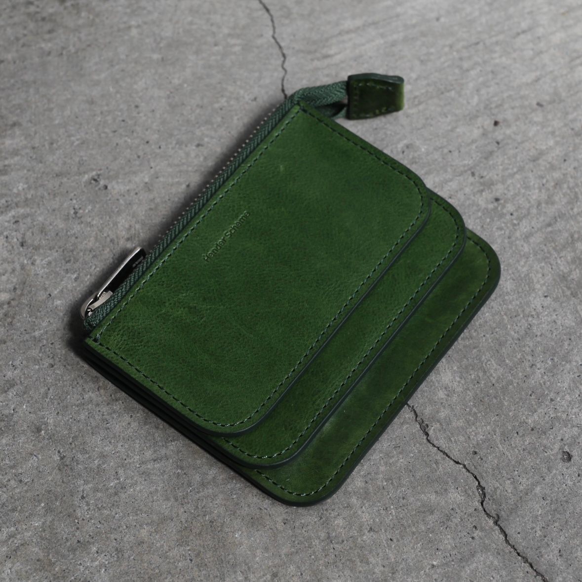 【残り一点】3 Layered Purse(LIME GREEN)