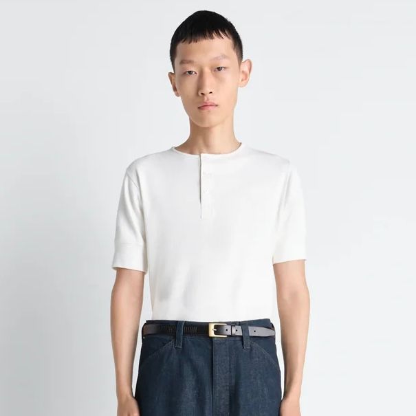 【残りわずか】Rib Henley Top