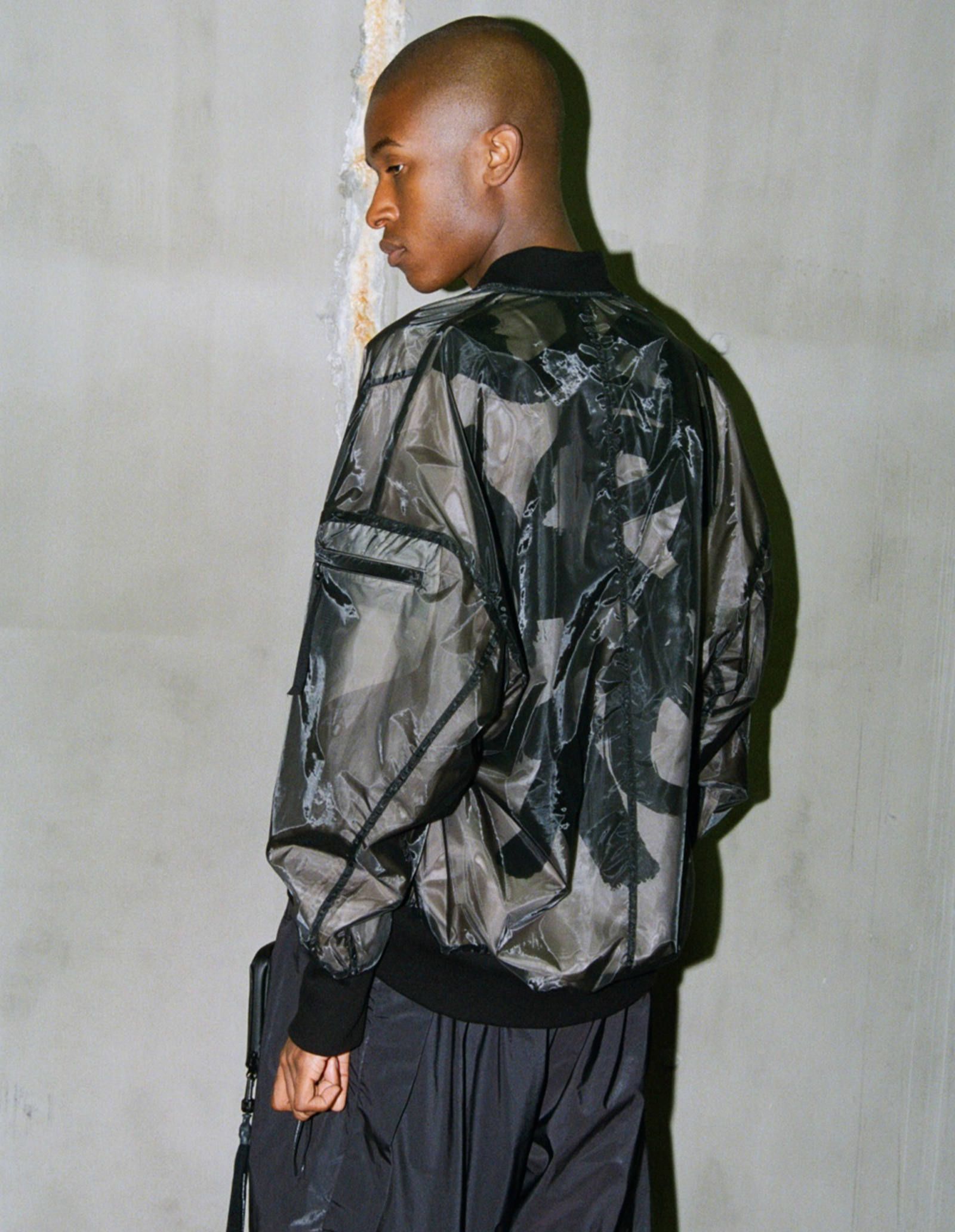 NILOS（ニルズ）ナイロンメッシュブルゾン DARK RHIZOME ブラック NILOS（ニルズ）ナイロンメッシュブルゾン DARK RHIZOME