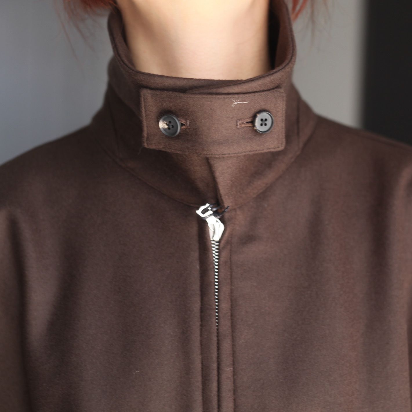 【残りわずか】Melton Oversized Zip Jacket