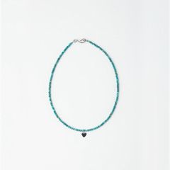 【お取り寄せ注文可能】How Raw Heart Charm Round Stone Necklace