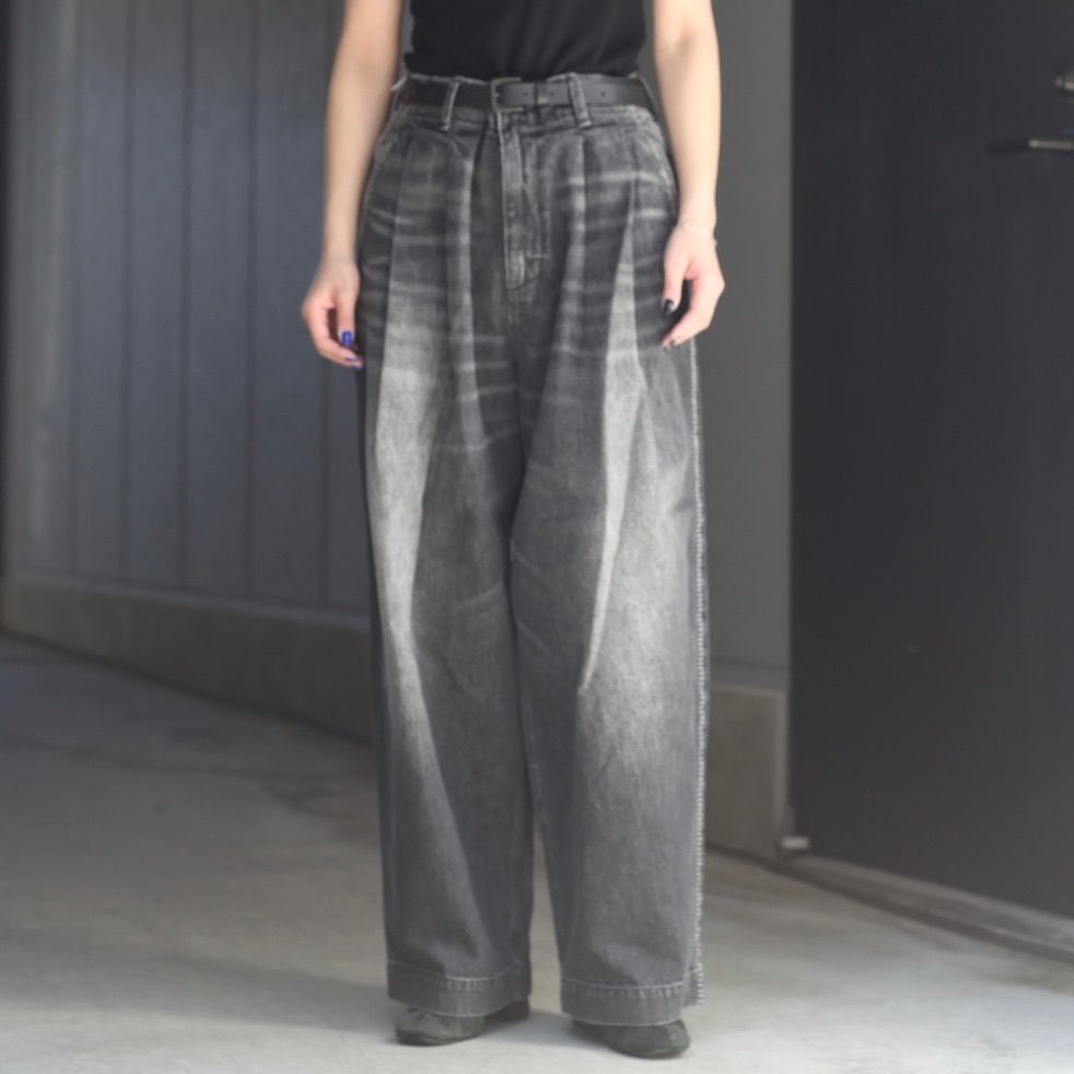 【残り一点】12.5OZワイドデニムパンツ(NO PRINT_USED)