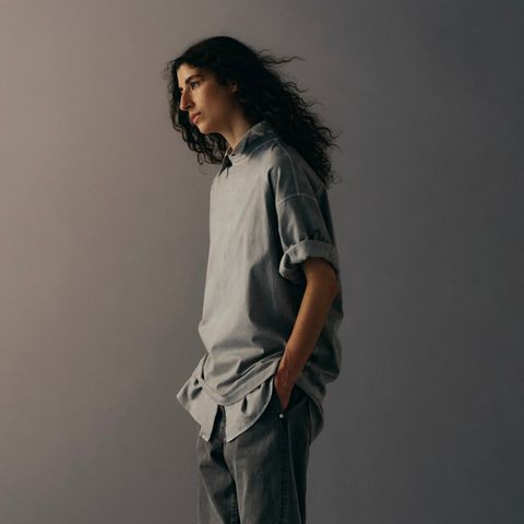 【残り一点】Cotton Silk Garment-Dyed Loosed Shirt